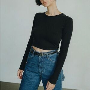 Lia Top, Regen Silk Noil Jersey, Black